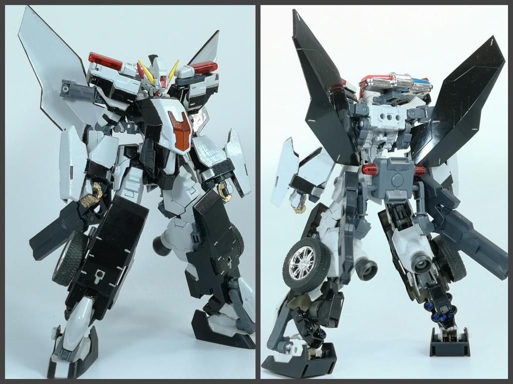 グレートGポリス『ストライクマグナム』
マグナムとポリストライカーの合体形態
非戦争用として性能を制限していたが、合体したことにより実戦レベルまで性能や武装の威力が向上していており、ポリストライカーの強固なナノラミネート装甲による防御力の高さも健在である
マグナムはこの形態時、任務遂行のためにもっとも効率的な行動を取るように最適化されるが、人名優先であったマグナム個人の人格が薄れてしまう
そのため付近の住民に危険が及ぶかもしれないという非常に危険な欠点が存在しており、マグナム個人もその危険さを理解している
そんなマグナムの合体時に欠けた人間的な考えを補い、指示を出すのがバディの最も重要な役割であるのだ