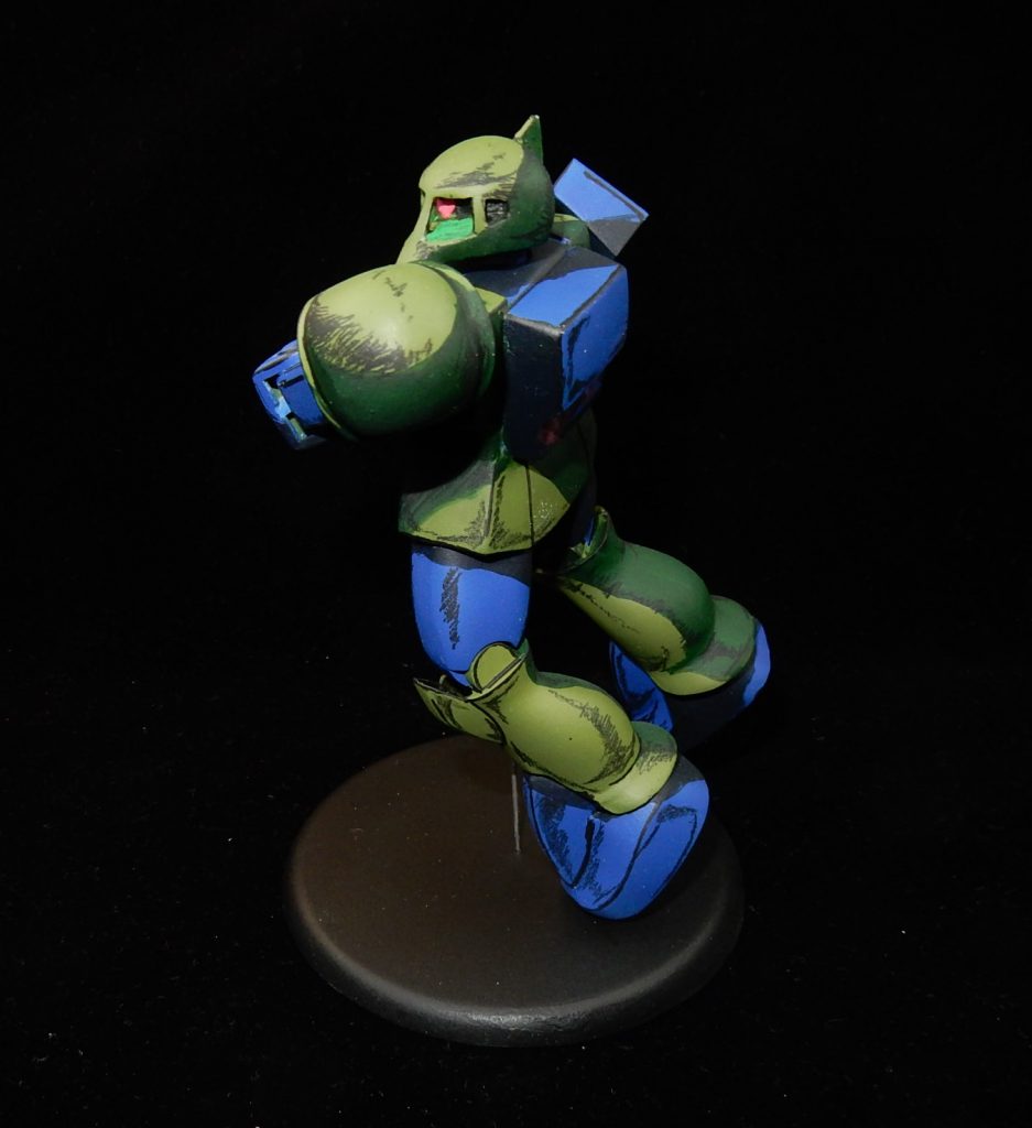 旧1/144旧ザク 70年代アニメ塗りイラスト風–3枚目/制作者：今日