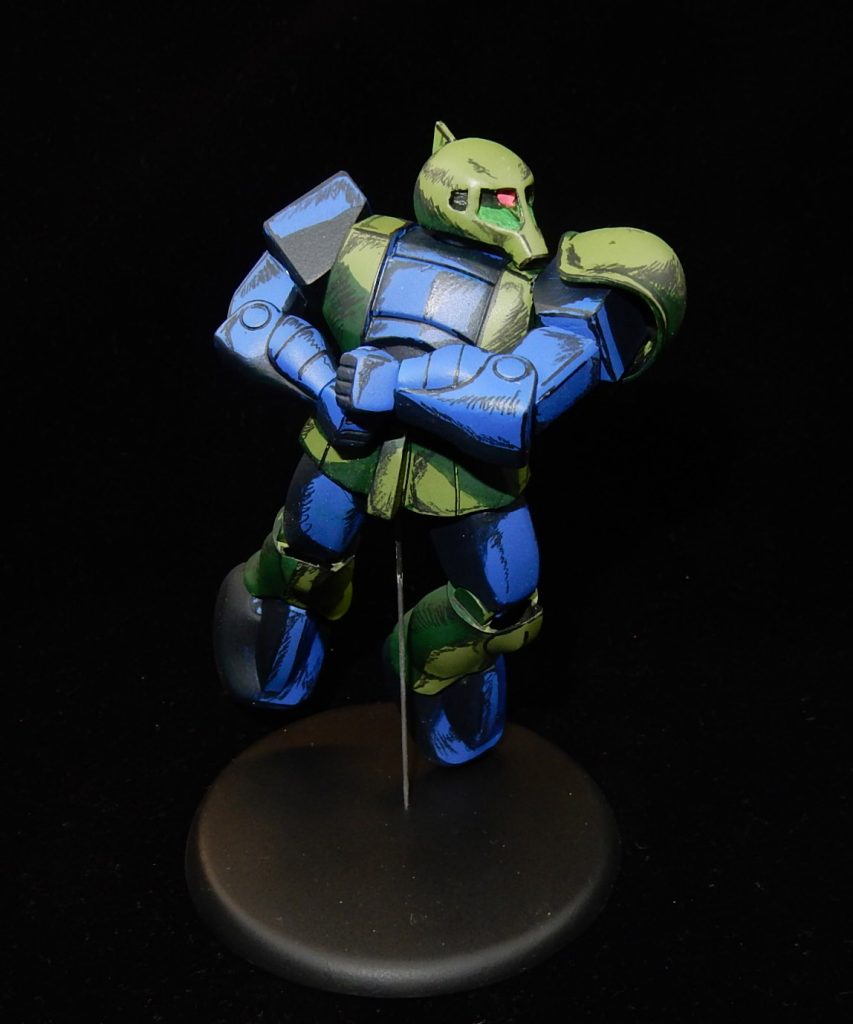 旧1/144旧ザク 70年代アニメ塗りイラスト風–2枚目/制作者：今日