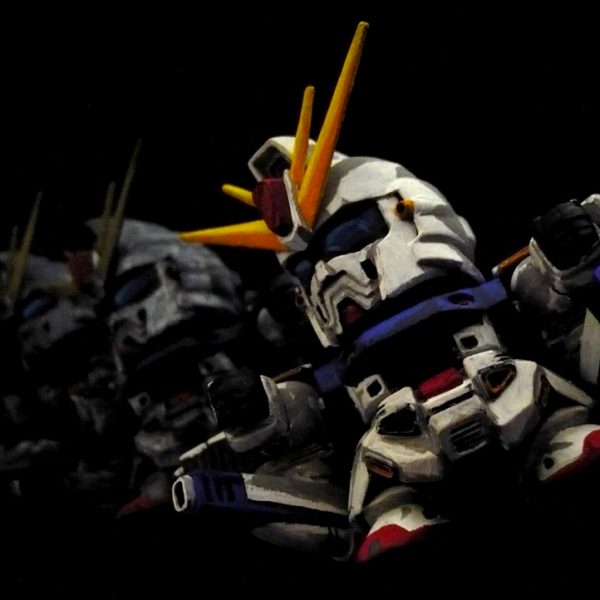 SD ガンダムF91　質量を持った残像　イラスト風塗装