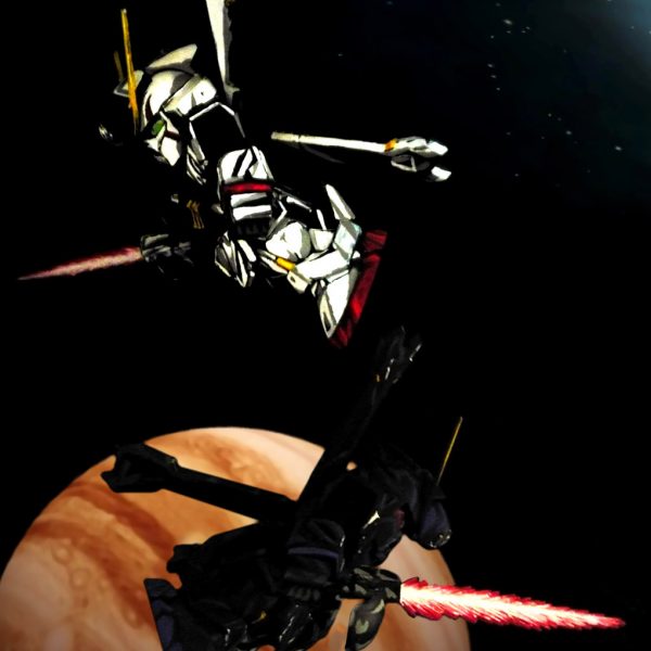 SDCS クロスボーンガンダムX1X2　イラスト風塗装ツートーンカラー　