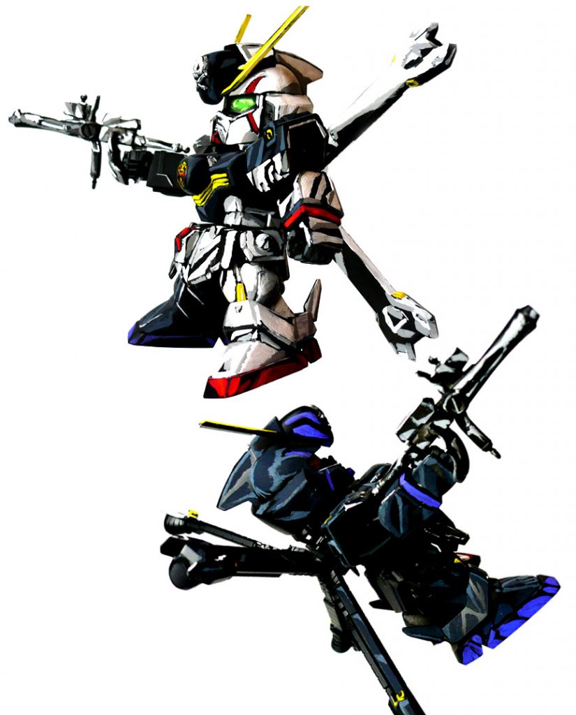 トップ画像別パターン版です。
ザンバスターも右(X2側)は黒を多めに残しています。