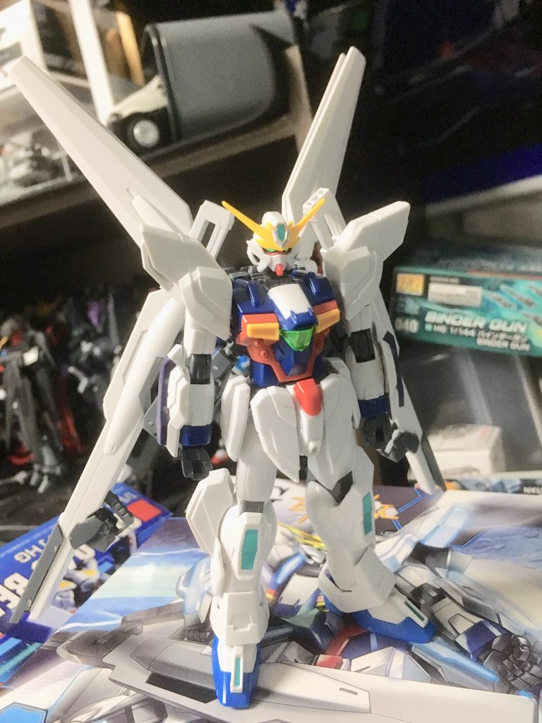 塗装前この配色でもカッコ良かったんですが、機体設定の実験機カラーにしました。