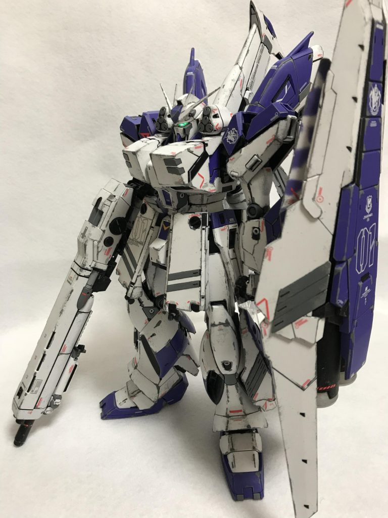 MG HI-νガンダム ver.KA FWS ウェザリング–2枚目/制作者：@gyuuuutora