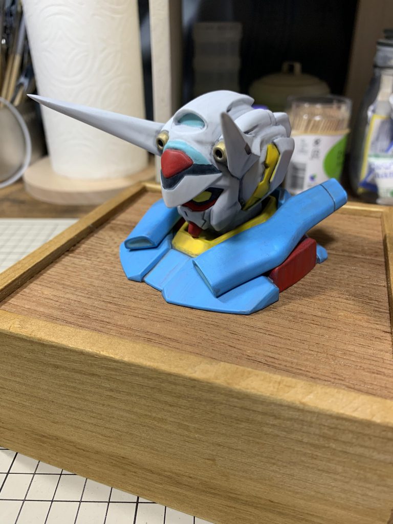 おまけ
過去作になります。かなり前の付録です。
ヘッドディスプレイベースだったのですがベースの部分は切り取ってプラ板とパテで埋めてしまいました。筆塗りです。

ご覧いただきありがとうございましたー(°∀° )/