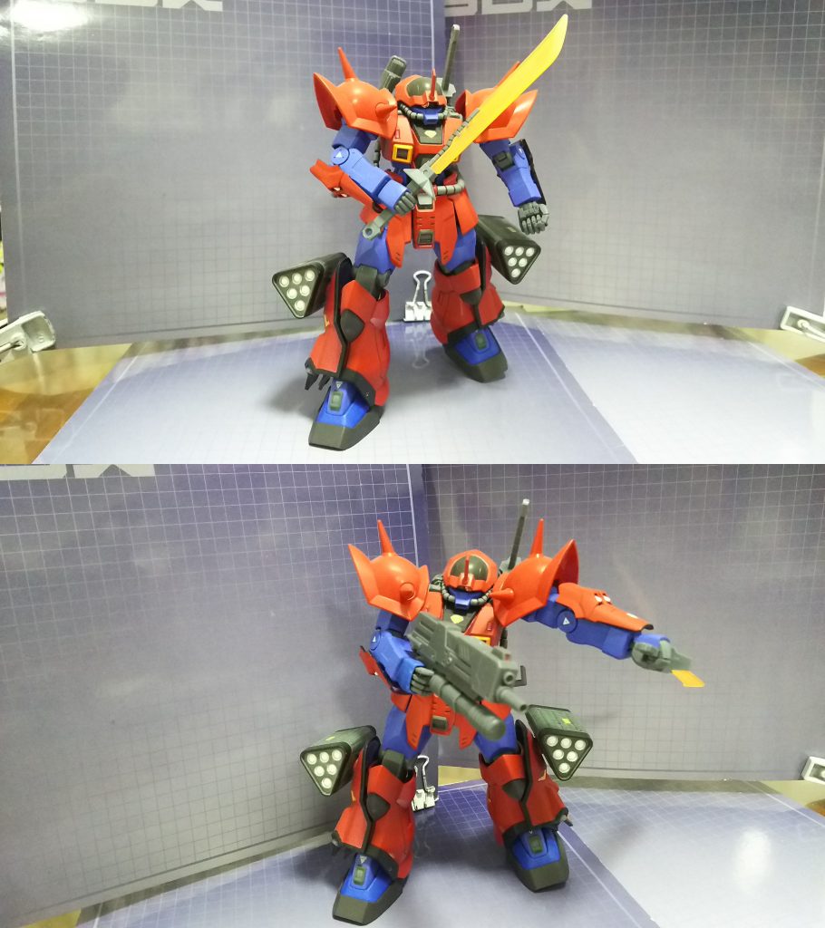 銃を持たせたので剣を振るのは1本だけ。残りは予備とか投擲用とか。