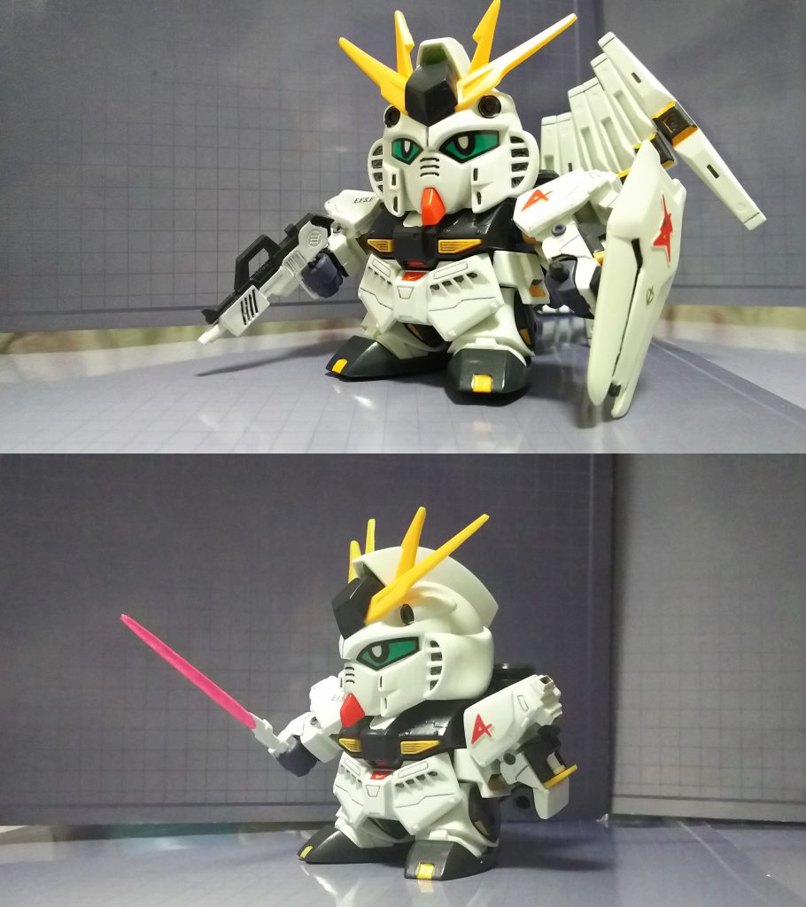 ノーマルのνガンダム。
何か足りないように見えるのは気のせいですとも。ええ。