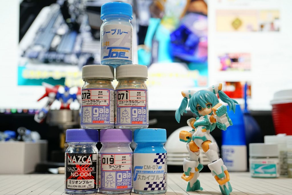 色はこの辺のものを調色して使用