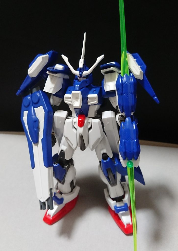 機体名：アビス・スピーグⅡ

[武装]頭部バルカン、肩部バルカン、小型ビーム砲、カリドゥス複相ビーム砲、バラエーナ改ビームトランス、Xキャノン、ビームスピアー・リジェネレイト、となっている。

[総合スペック]1.0～13.0の内。
8.0～8.5と想定。

アビス・スピーグに無かったものを取り入れた姿。
元々地上、宇宙、水中でも性能が衰える事無く運用出来る万能機であったがアビス・スピーグの操縦者は自分が今まで相手をしてきた機体が自分より２枚３枚と上手だった為に敗北を喫する事が多く同じフォースメンバーの足を引っ張っていると考えていた。
同じフォースのメンバーで参謀的な立場にいたGブリッサ(GUNSTAに投稿済み)の操縦者と相談した後に、Gブリッサと共にアビス・スピーグの改修を行う。
その結果アビス・スピーグの名に[Ⅱ]と付き生まれ変わった。
変更点：両肩部に小型ビーム砲を装備、水中時の機動力向上、後方への移動速度上昇、最大で7分の空中飛行が可能となった。