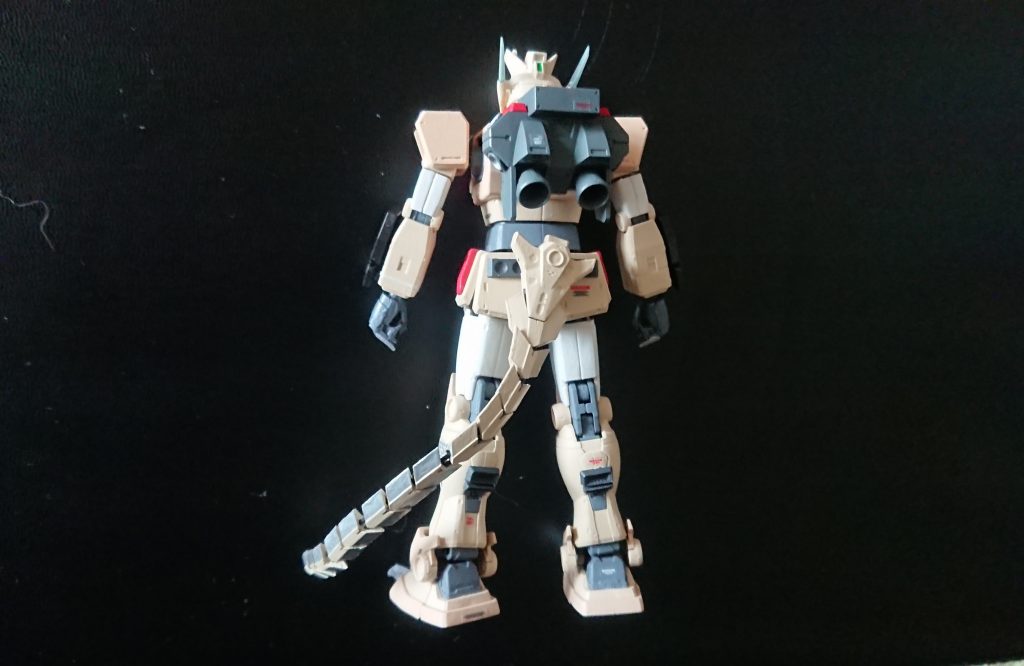 バックパックはBD3のものを流用。お尻とふくらはぎにもバーニア追加してます。ピクシーみたいに瞬発力高い設定。