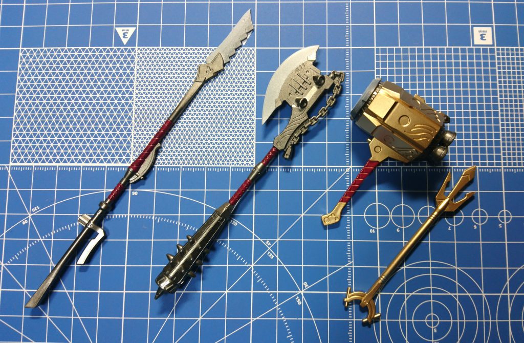 [新規武器]
HGBF祭ウェポンより
・斧＋金棒
・十手＋薙刀
・木槌
・籠手