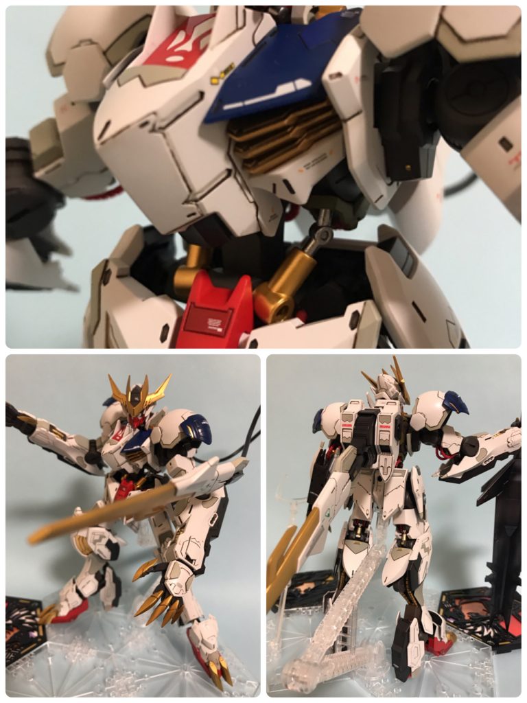 胸の青の所、RGシナンジュのデカールを貼ってみましたが、少しデザイン的に浮いてしまったかもです。