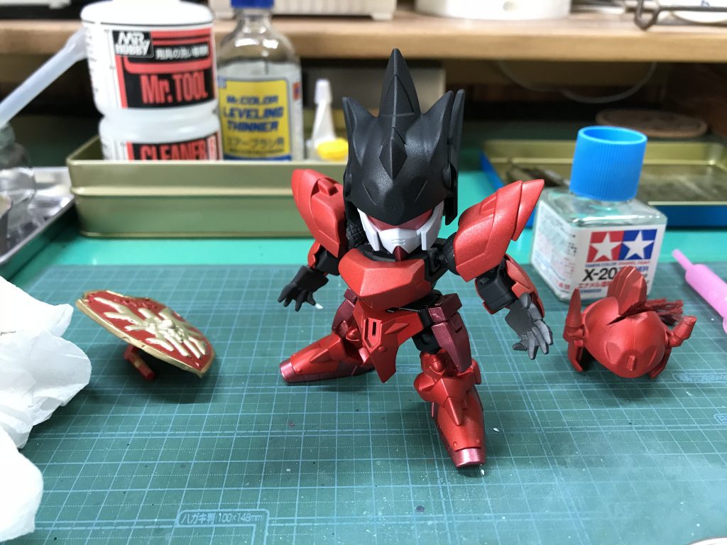 髪の毛風メット→騎士ガンダムのカスミ兜