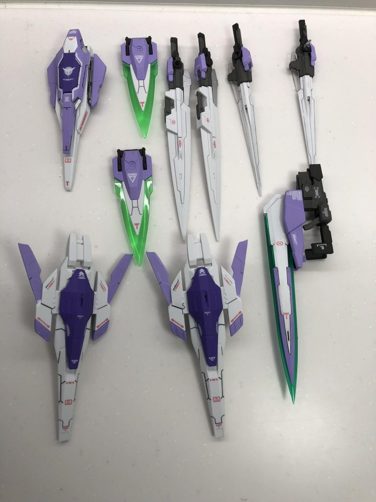 武装類です。
一部HGダブルオーセブンソードのものを流用しました。