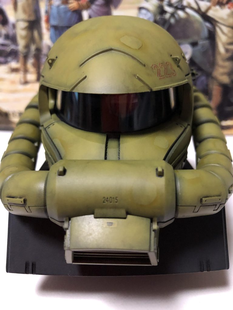 最後にブラック系のエナメルでウォッシング。つや消しクリアーで落ち着かせました。