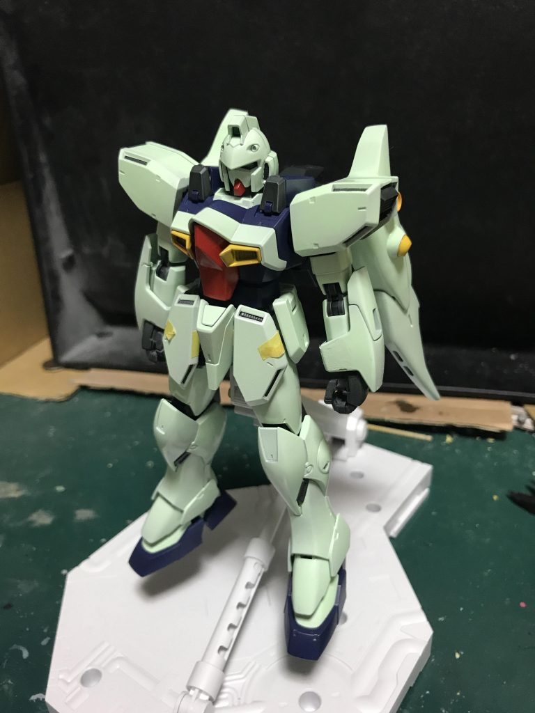 墨入れ、デカールとトップコート前
この時からガンブラスターさんかっこよすぎて我ながら惚れ惚れしていました。
次はデカールをめちゃくちゃ貼ってみたいですね、うまく貼れなくてちょっと苦手なんですよ水転写デカール。
ともあれ2019年一作目の完成品、目標あっての製作だったのでとっても楽しかったです。