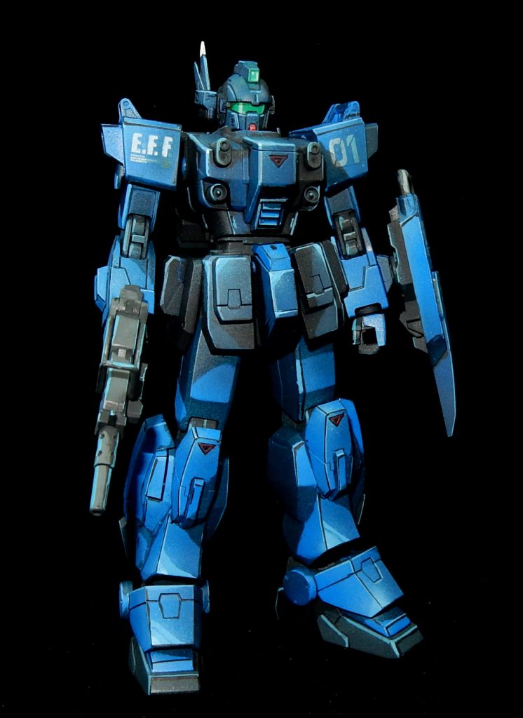 HGUC ブルーディスティニー１号機　イラスト風塗装–3枚目/制作者：今日