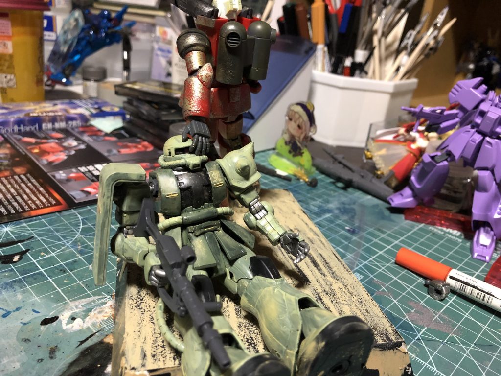 ガンキャノンとザクII–2枚目/制作者：レモンさん