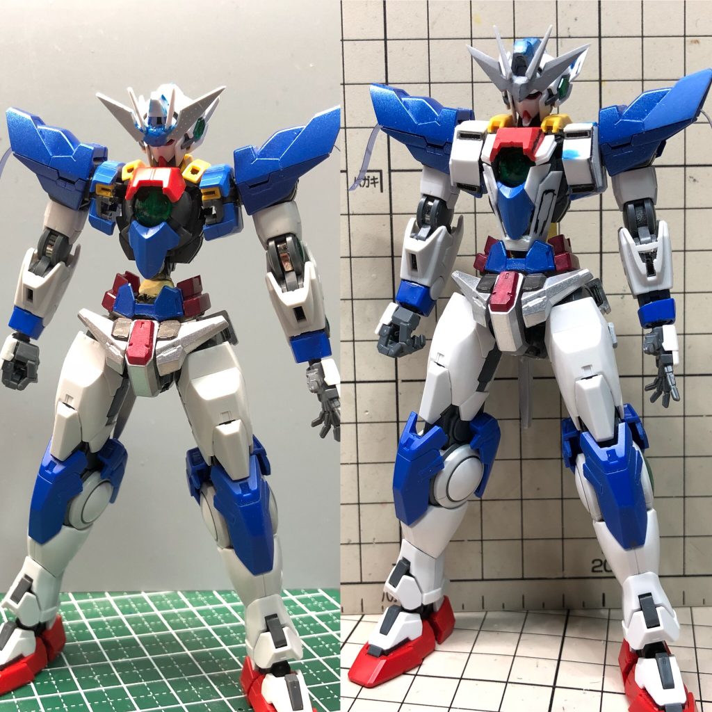 胸部もプラ板の加工により製作。