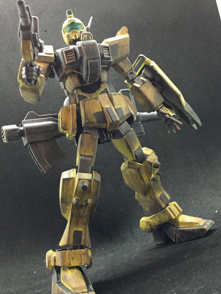 汚して一旦完成とした時、この後チッピング部分を増やしたり汚しを増やしたりと調整して本完成となりました。