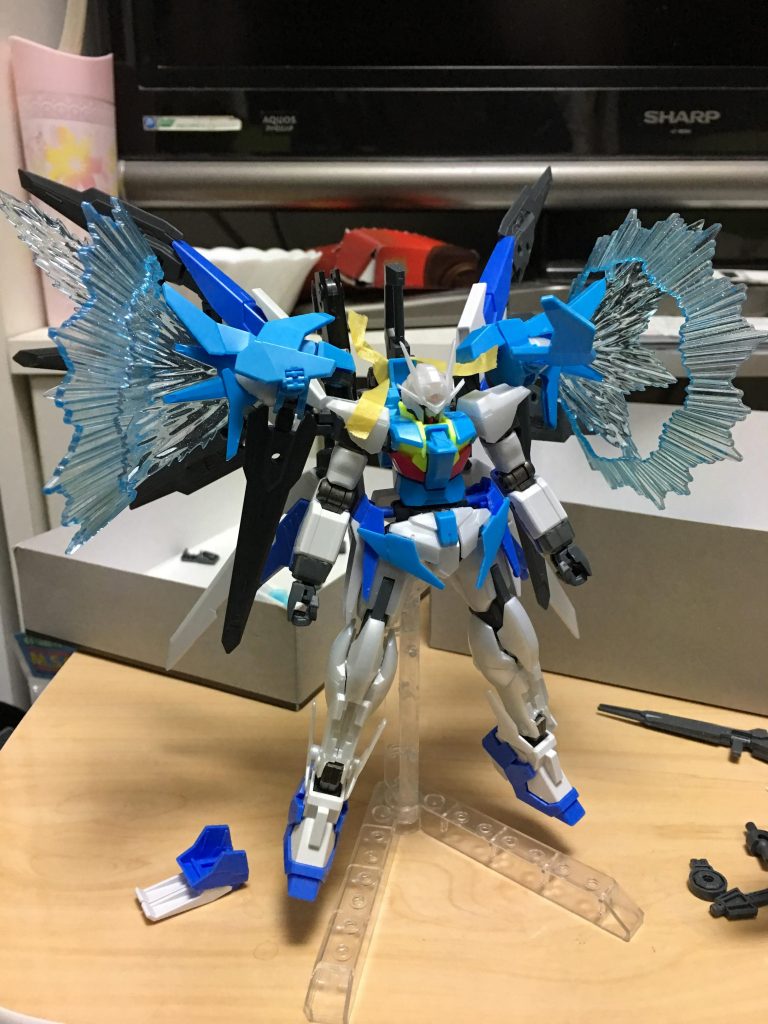 製作工程、最初は光の翼やバインダーガンなどで盛ってたのですが、最終的には少しシンプルな感じになりました。