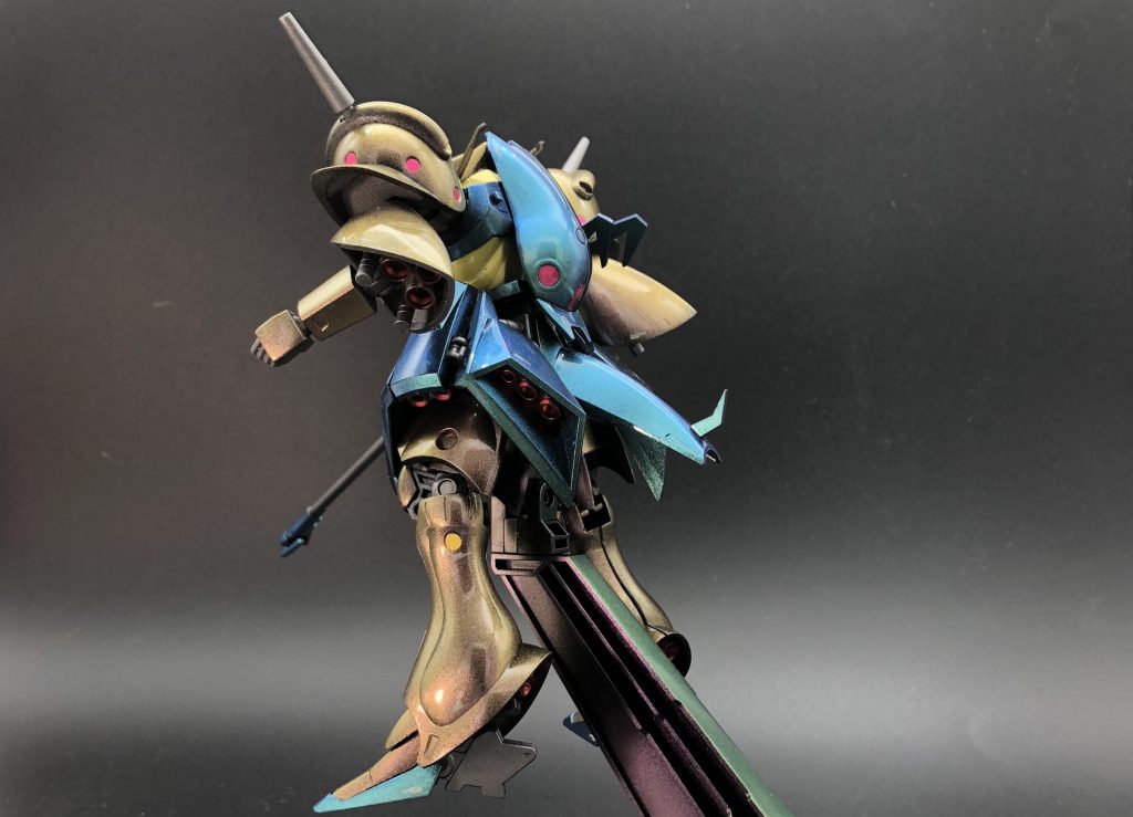 塗装レシピ
黄:
ベースグレー
↓
ガイアEXホワイトグラデーション
↓
ガイアイエロー
↓
ccパールpcイエロー