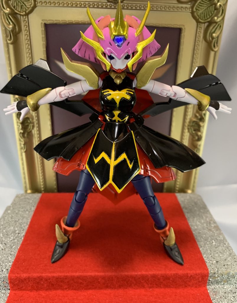 「このキュベレイを見くびってもらっては困るっ!!」ではないですが、設定上ファンネルは積んでます。展開ポーズ。