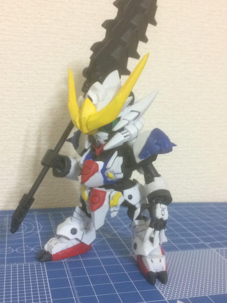 ベースは魔竜剣士ゼロガンダムです。
色塗りはバルバトスルプスレクスを参考に、部分的な造形はルプス、第4形態を取り入れています。