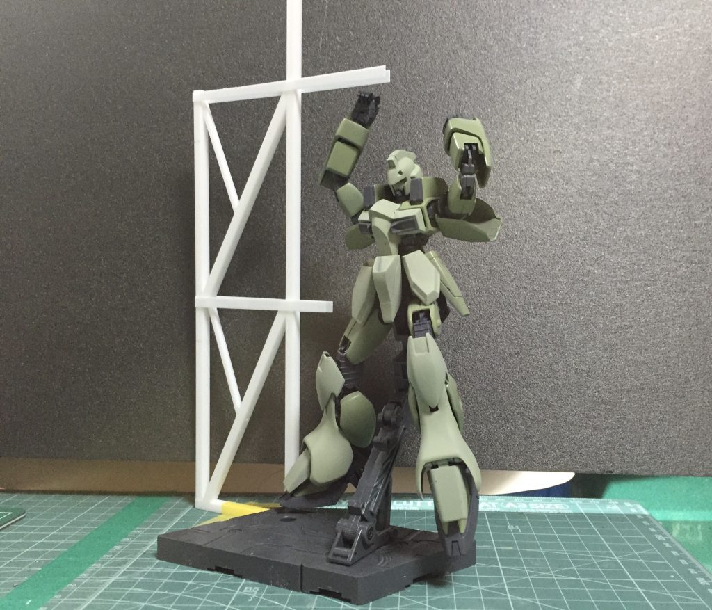 プラ棒◻︎5mm、◻︎3mmで鉄橋を再現