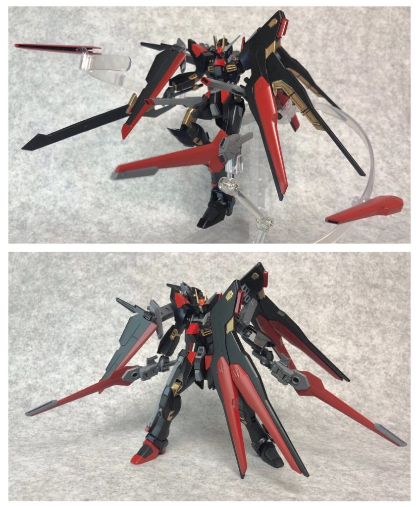 続いてウイングバインダーソード。
普段は右側のバインダーに懸架しており、外してグリップを展開し持ちます。
ちなみに(この武器に限った話ではないが)ドラグーン扱いなので浮きます。
また左側バインダーのドラグーンはベース機同様に使用可能です。