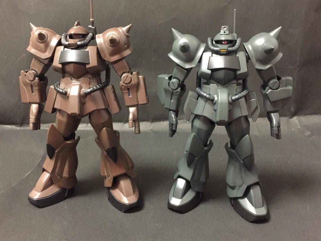 6年前に作った物との比較．
筆塗りの善し悪し，パテやプラ材の使い方が分からない頃の物なので今こうしてみると懐かしく思えます．きっとあの頃よりは上手く出来たんじゃないか，そう思えたら…いいなぁ(›´ω`‹ )