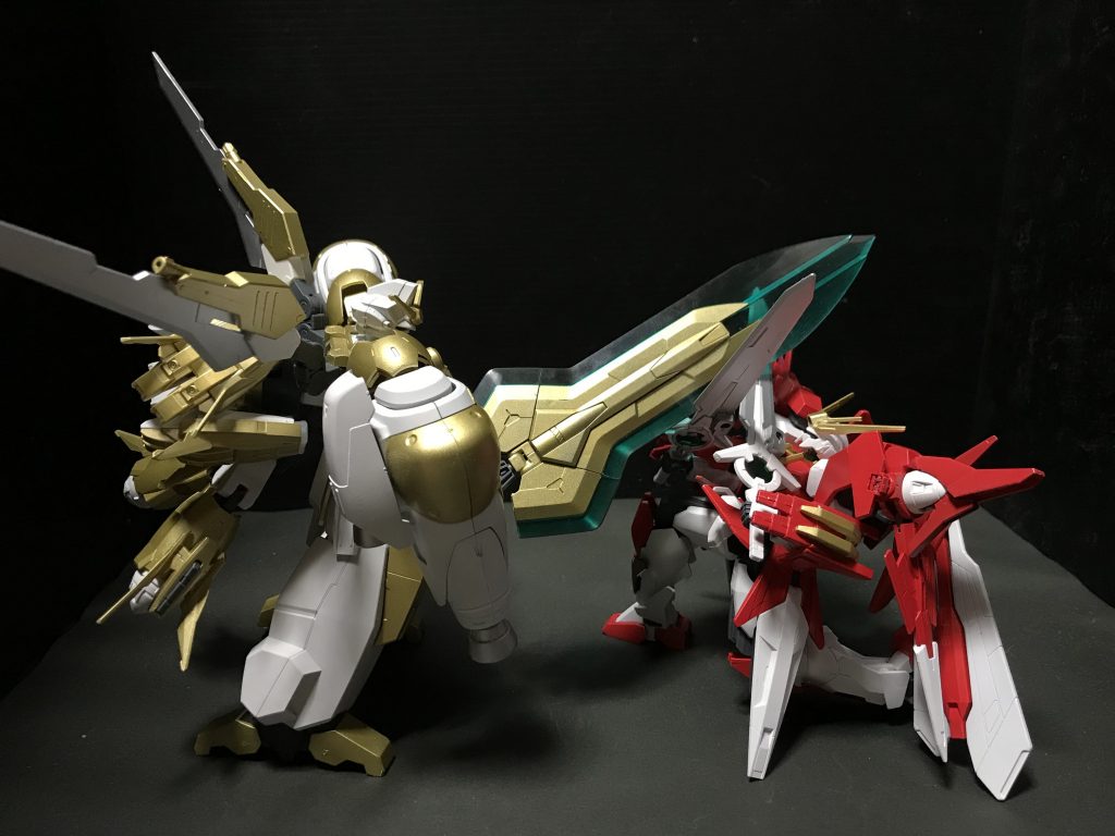 ゴッドスカイ「ちょ…いきなりなんだよ！！」

アールマティ「本家ダブルオースカイを超えると言われる機体、その強さを己の機体で確かめるまでよ！！」