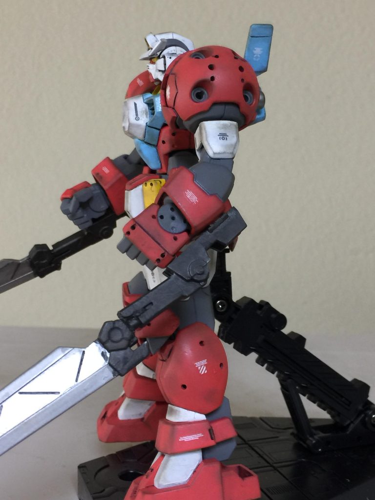 ガンダムAGE-1 タイタス
左斜め アピールショット!
斬艦刀(大型ソード)は 本来
収納状態に 出来ますが
タイタスだと カッコ悪いので
辞めました。