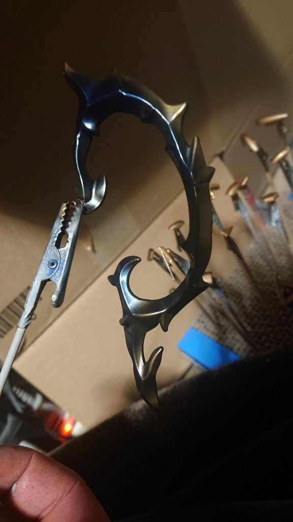 エフェクトの炎はメタルダークブルーとレッドゴールドにクリアオレンジを塗りました