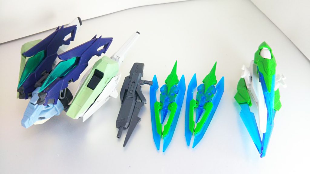 武装類。アルザスの武装適性は射撃＞近接＞＞＞ファンネルなのでそれを意識しながら。パーティクルソードは最後の最後に付けました。