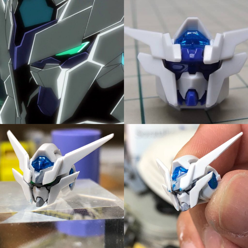 トランジェントガンダム。
とてもかっこいいガンダムなのですが、あまりにもHGキットの顔がひどい。
なので自分の理想のトランジェントガンダム目指して 特に顔を重点的に改修を行いました。