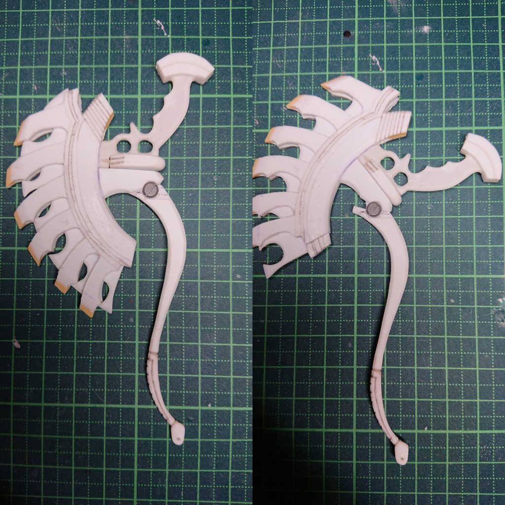 武器製作で一番苦労した、斧(黄金喰い)は元の設定通り可動式です。