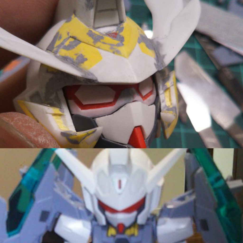 頭はSDのAEGⅡにパテとプラ板で再現