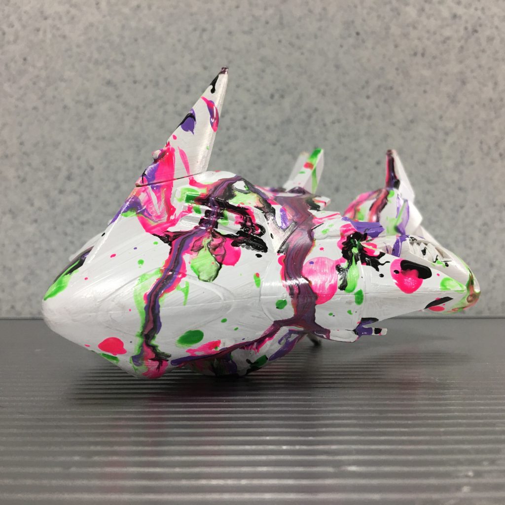 ドロッピングの潜水モード。
(   ；￣∀￣。) 絵具が乾くのが待ちきれずに進めたらすごい色になってしまいました・・・