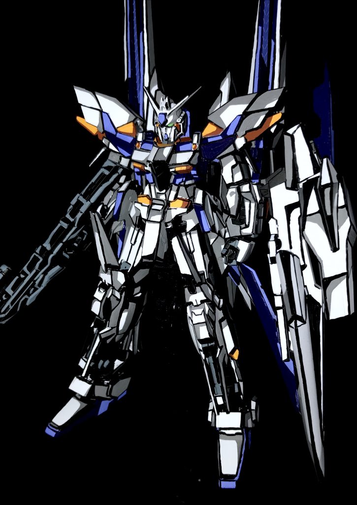 1/144 ガンダム デルタカイ アニメイラスト風模型–2枚目/制作者：@j_gunaka