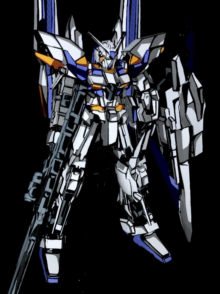1/144 ガンダム デルタカイ アニメイラスト風模型–3枚目/制作者：@j_gunaka