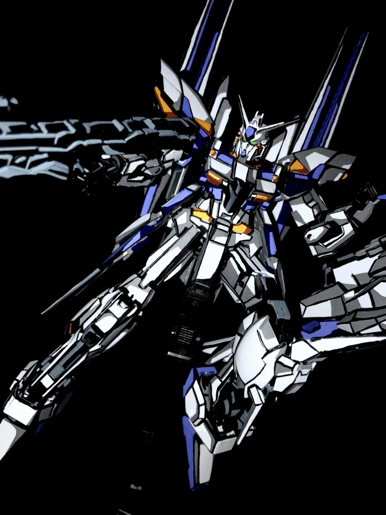 1/144 ガンダム デルタカイ アニメイラスト風模型–4枚目/制作者：@j_gunaka