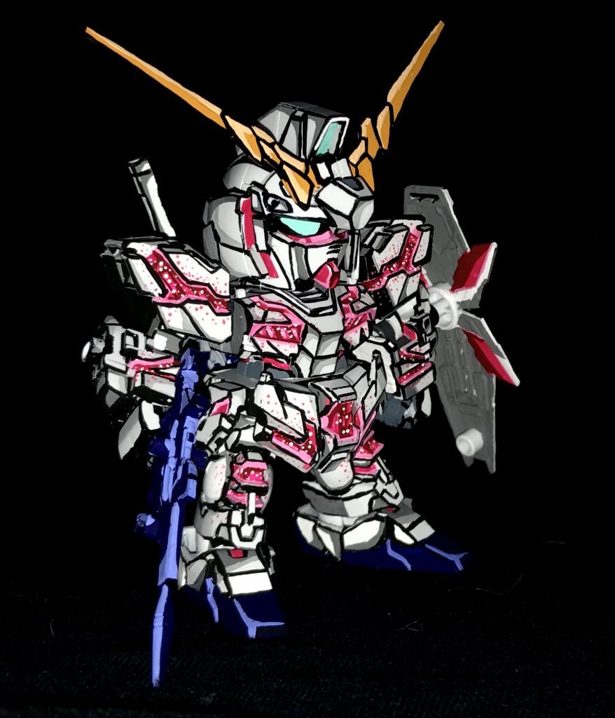 SDEX ユニコーンガンダム1号機 アニメイラスト風模型–5枚目/制作者：@j_gunaka