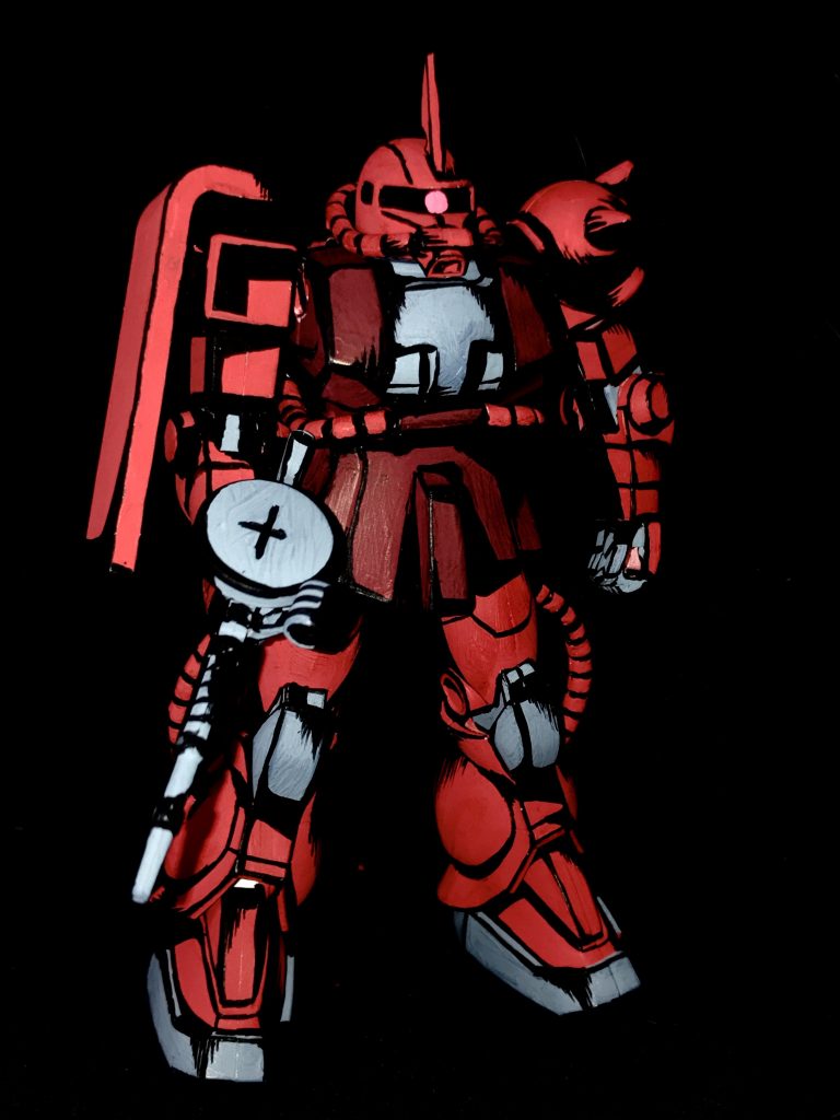 1/144 シャア専用ザク アメコミイラスト風模型–4枚目/制作者：@j_gunaka