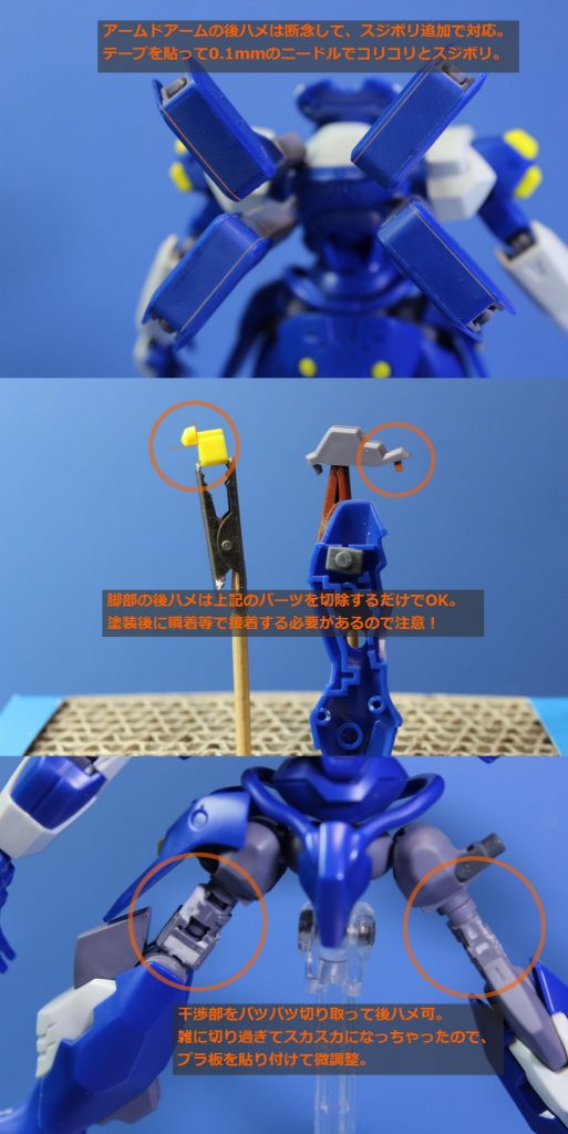 ## 各部後ハメ加工
アームドアーム外装は