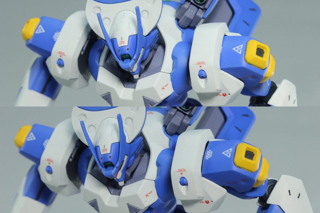 肩の可動域拡大は一番手がかかった部分。
面倒ではありましたが、肩の可動と合わせて腕が水平まで上がるようになったのは大きな収穫。
後ハメ加工と引出式関節を両立させたいい関節になりました。
ただ、本来の可動方式とは異なるので、いつかリベンジしたい所ですね…。