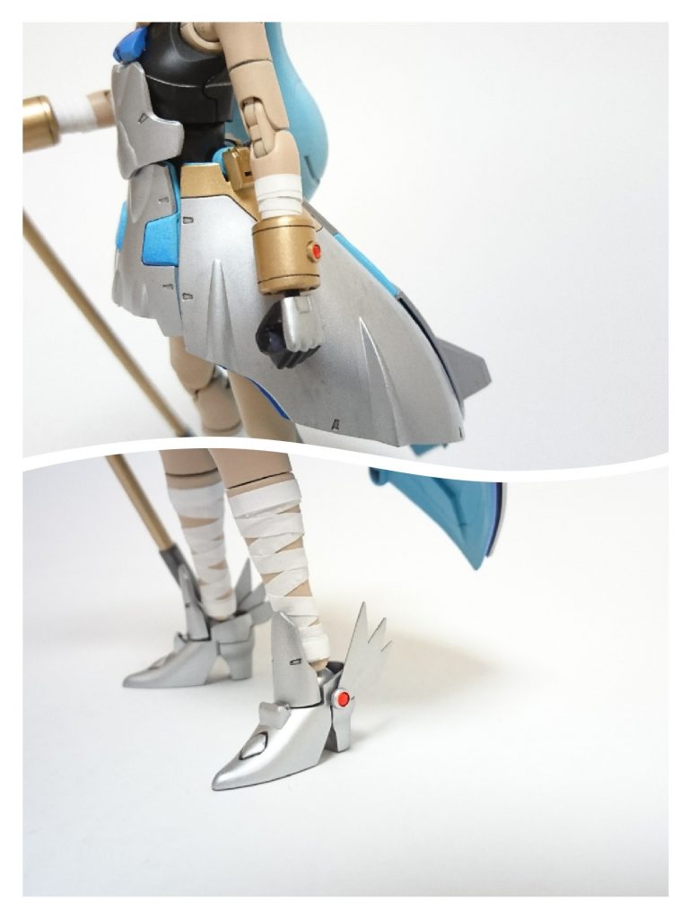 靴と手首!手首はエポパテで造形、靴はプラ板と丸モールド。包帯は白いマスキングテープで自分の好みですw