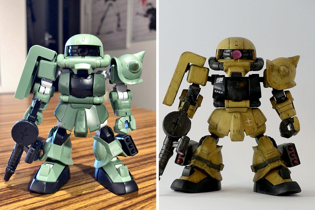 素組との比較。胸と首の間が広くフレームが見えがちだったので修正。