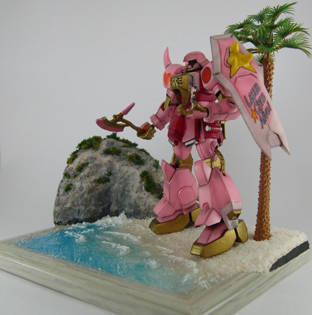 ジオラマは岩、海、浜辺の質感に力を入れて作成しました！
カリブ海をイメージしています！