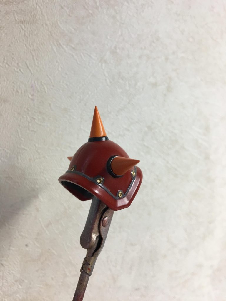 各部装甲裏、スパイクアーマーや本体の細かな塗り分けは一部シールを使いましたがそこの箇所を除き全て筆塗りで塗り分けしました笑(大変でしたがとても楽しく作業できました！)